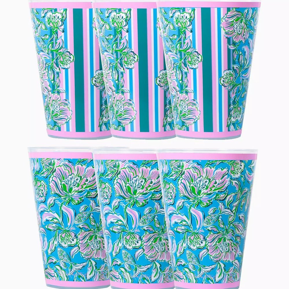 Lilly Pulitzer Pool Cups